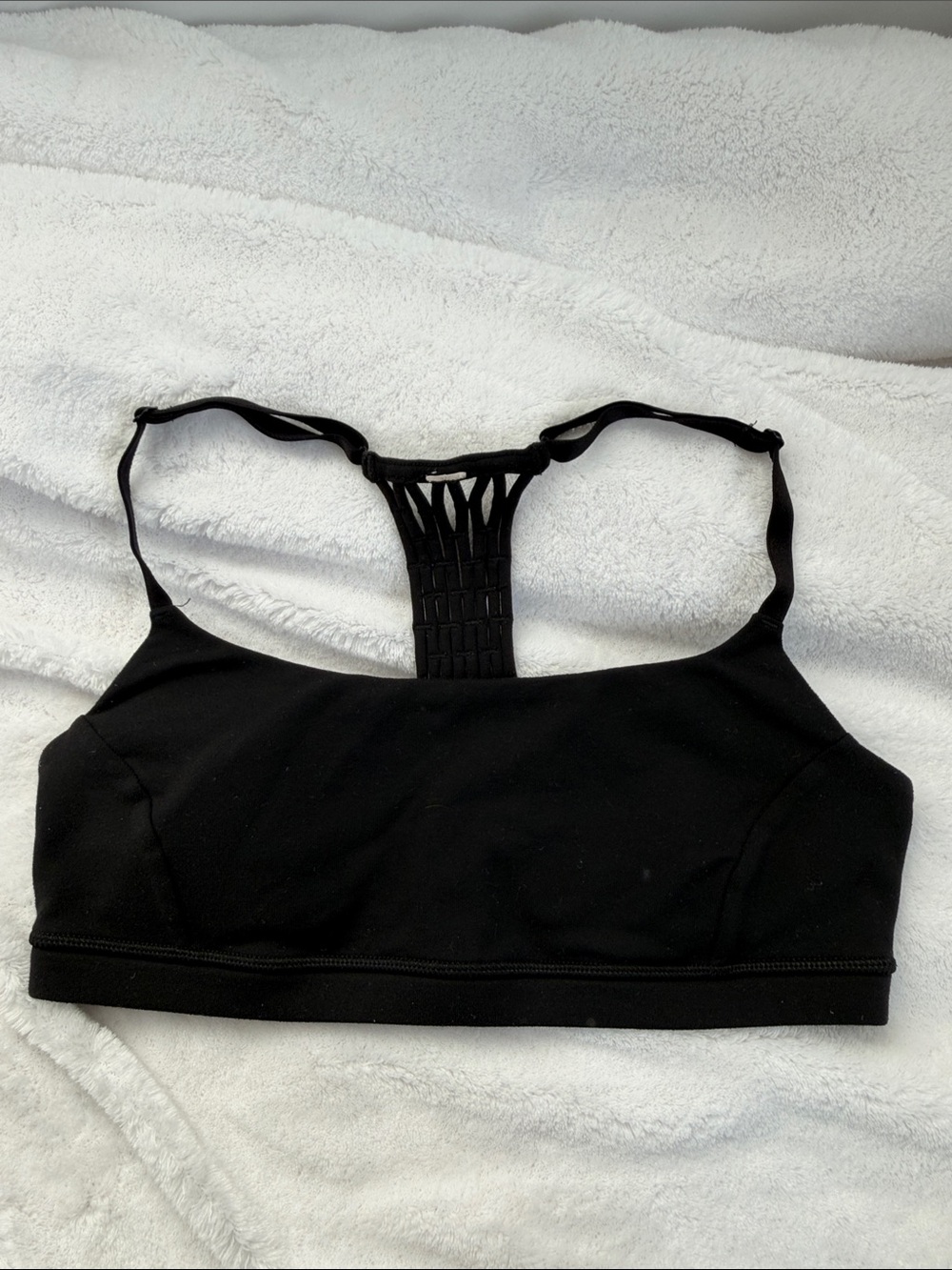 Lululemon True Self Bra II Black Macrame Racerback Size 6 - Picture 2 of 9